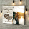 Personalized canvas print Fused Hearts