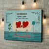 Personalized canvas print Home With Heart