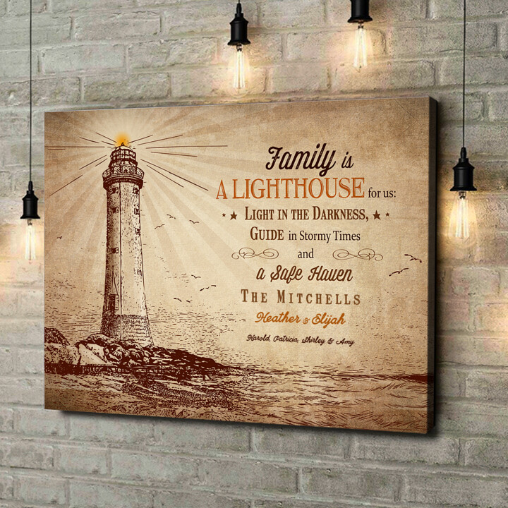 Personalized canvas print Light In The Dark