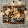 Personalized canvas print Lion Heart