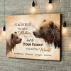 Personalized canvas print Bear Mother