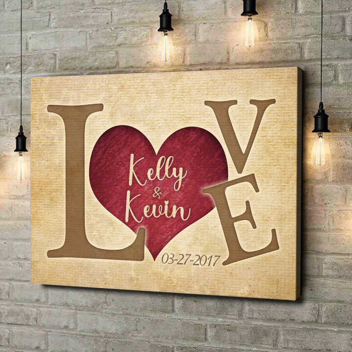 Personalized canvas print From The Heart
