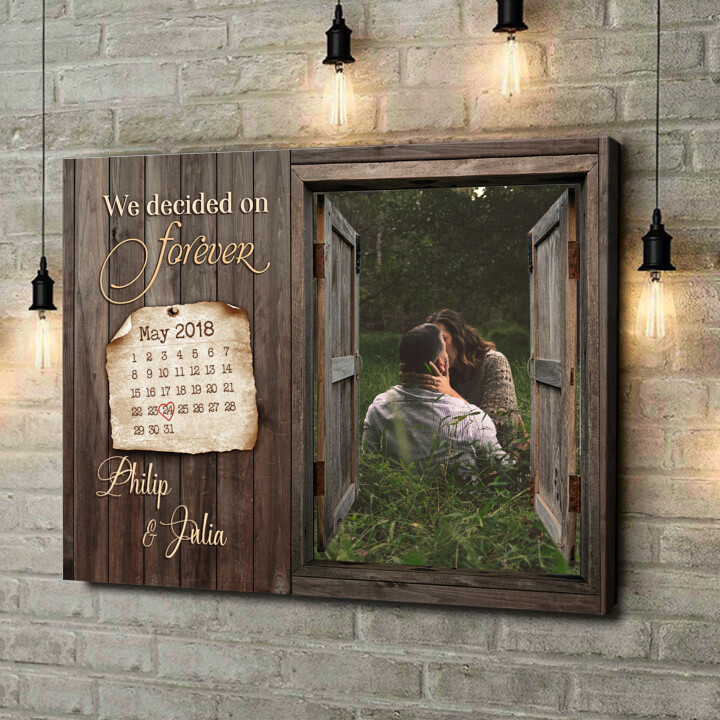 Personalized canvas print The Most Important Day