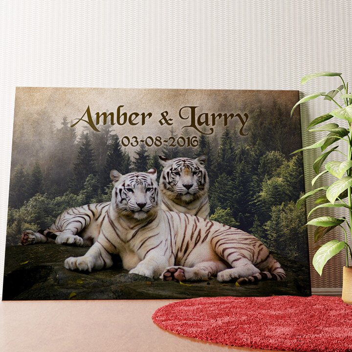 Personalized mural White Tiger