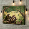 Personalized canvas print Monkey family