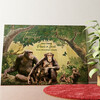 Personalized mural Monkey family