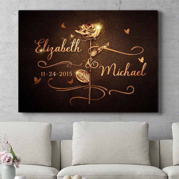 Personalized gift Golden Rose