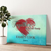 Personalized canvas print Family heart