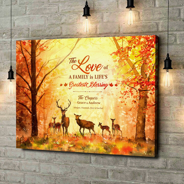 Personalized canvas print Family Blessing