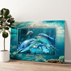 Dolphin Family Personalized mural