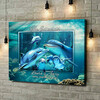 Personalized canvas print Dolphin Family