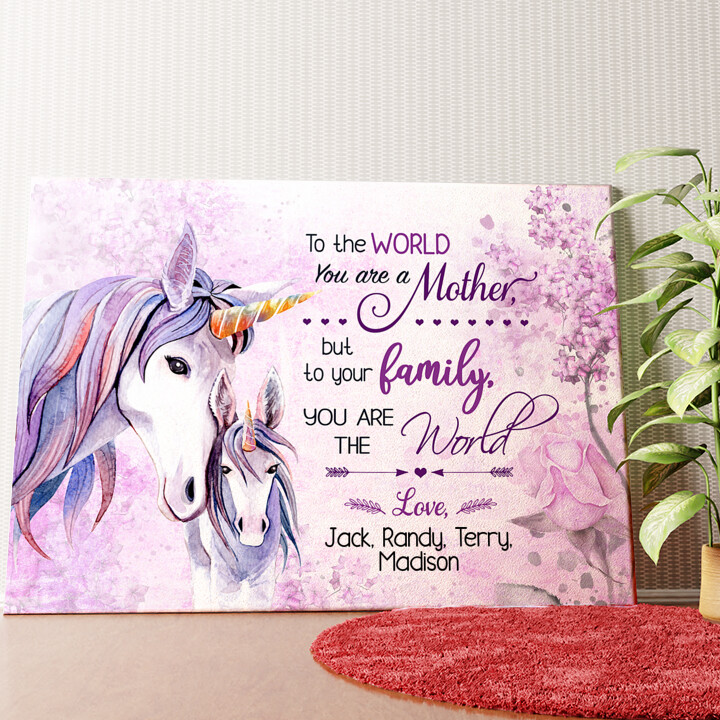 Personalized mural Unicorn Mother