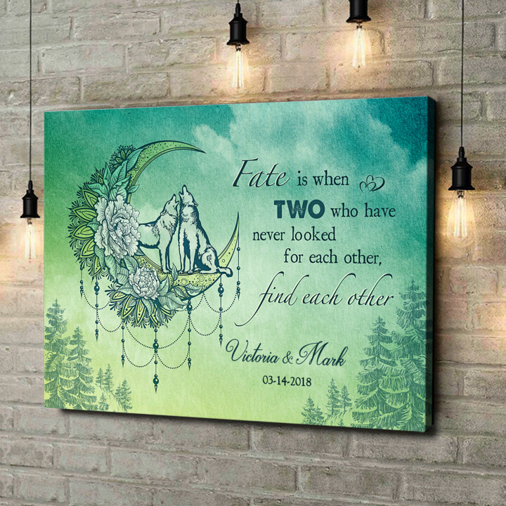 Personalized canvas print When Two Find One Another