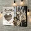 Personalized canvas print Wolf Pair