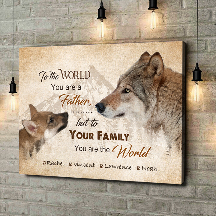 Personalized canvas print Wolf's Father