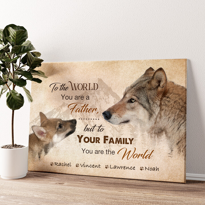 Personalized canvas print Wolf's Father