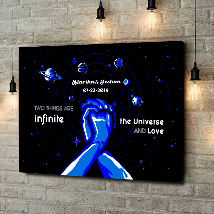 Personalized canvas print Our Universe