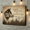 Personalized canvas print Never Without You