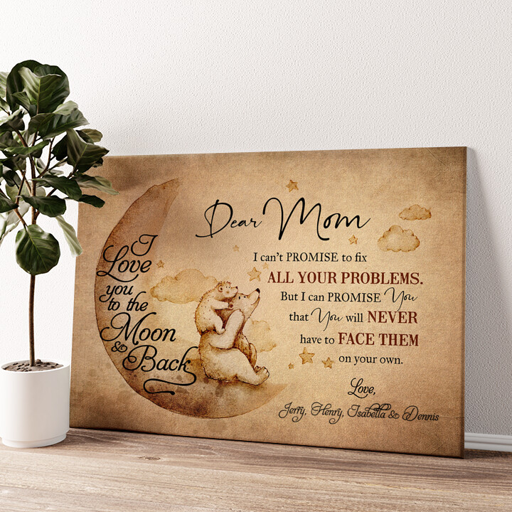 Personalized canvas print Never Alone