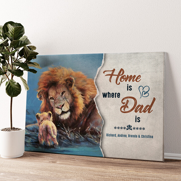 Personalized canvas print My Dad - My Home