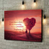 Personalized canvas print Love Tree