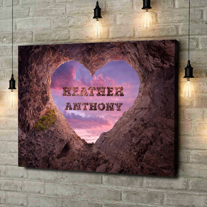 Personalized canvas print Rock-solid Love