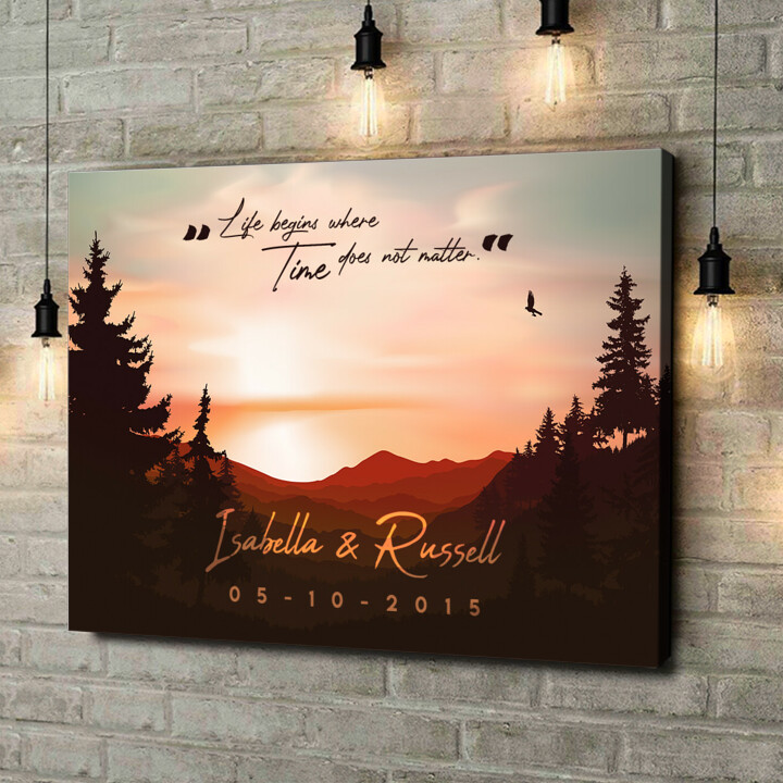 Personalized canvas print Sunset