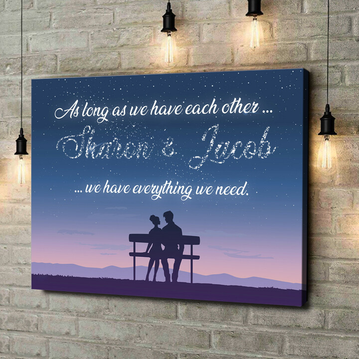 Personalized canvas print Forever