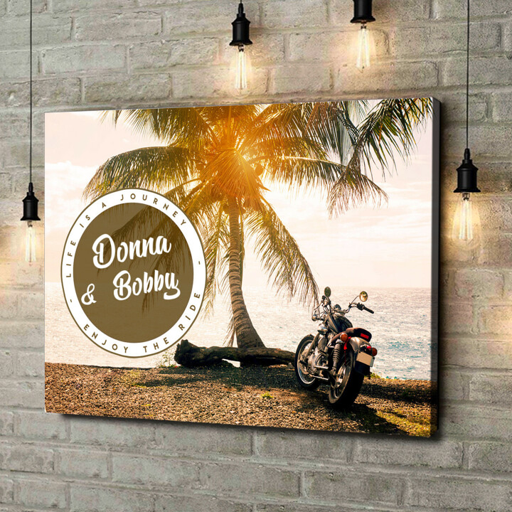 Personalized canvas print Motor Love
