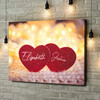 Personalized canvas print Couple Hearts