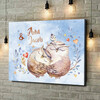 Personalized canvas print Cuddly Owls