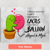 Personalized Canvas Cactus Balloons