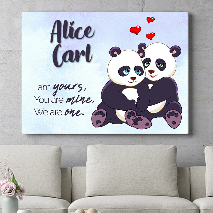 Personalized mural Pandas