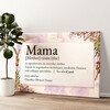 Personalized canvas print Definition Mother