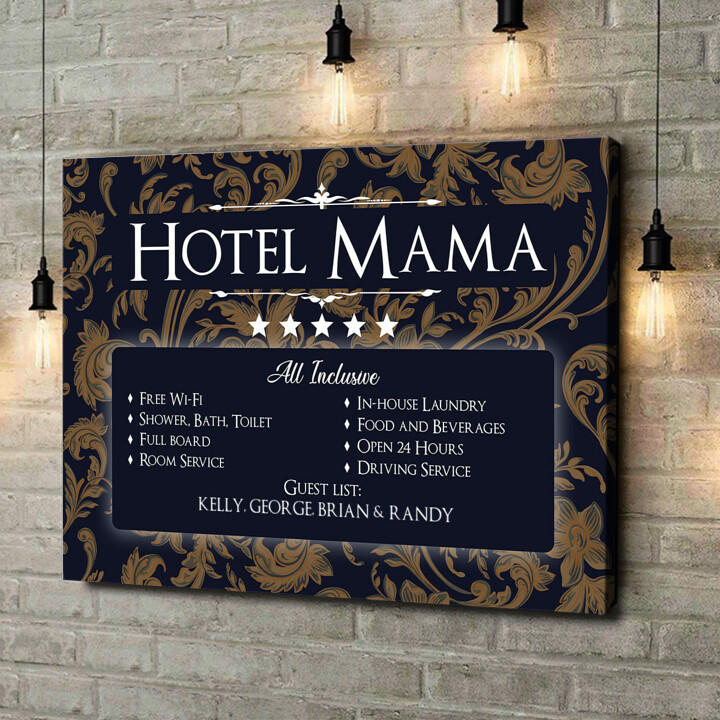 Personalized canvas print Hotel Mama