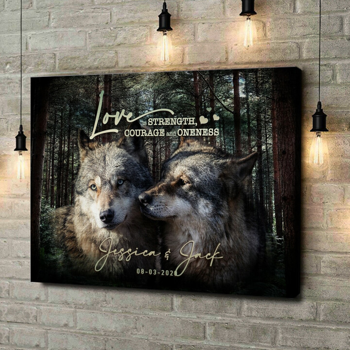 Personalized canvas print Strength & Courage