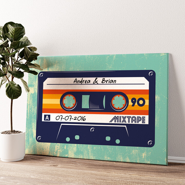 Personalized canvas print Mixtape