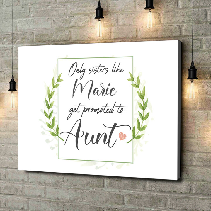 Personalized canvas print Sister Becomes Aunt