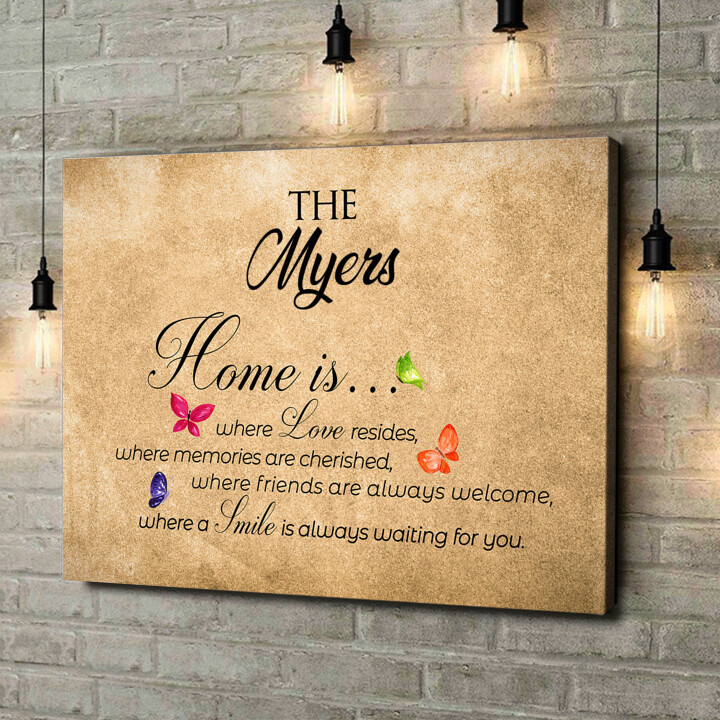Personalized canvas print Home