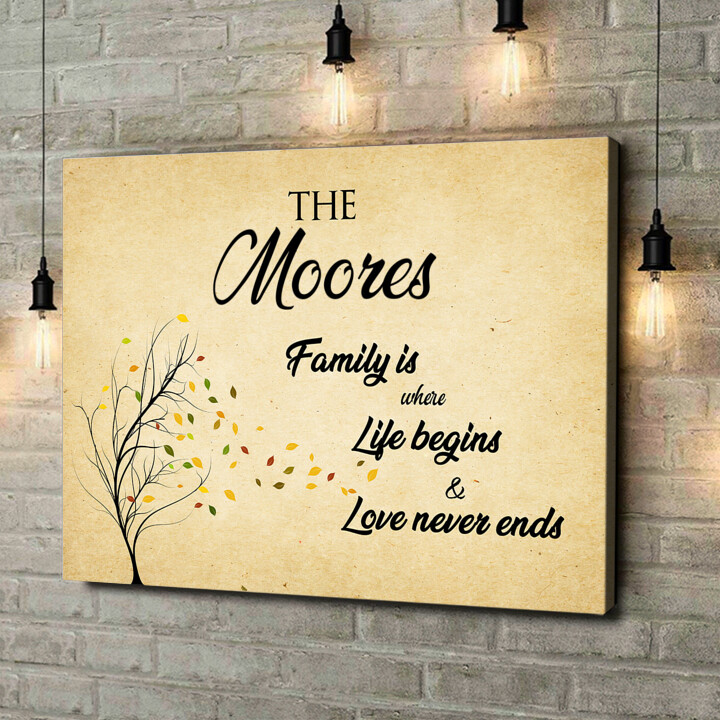 Personalized canvas print Family Life