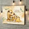 Personalized canvas print Sloth Family
