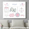Personalized gift Baby Canvas Rabbit