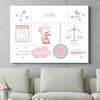 Personalized gift Baby Canvas Rabbit With Balloon