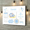 Personalized canvas print Baby Canvas Elephant Dreams