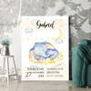 Personalized gift Canvas For Birth Elephant Dreams