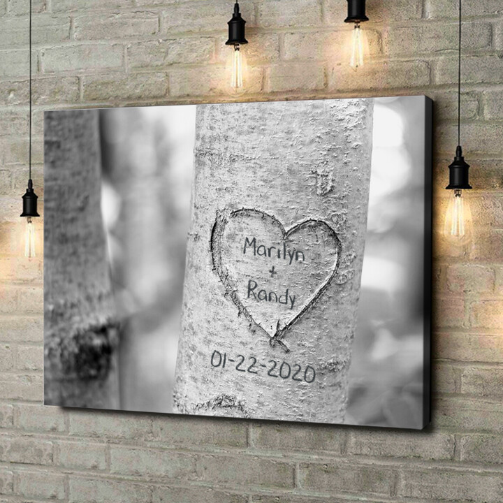 Personalized canvas print Tree Heart