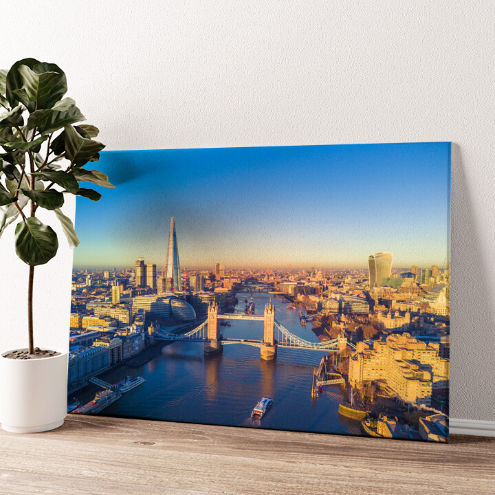 Personalized canvas print Aerial View Of London Bridge