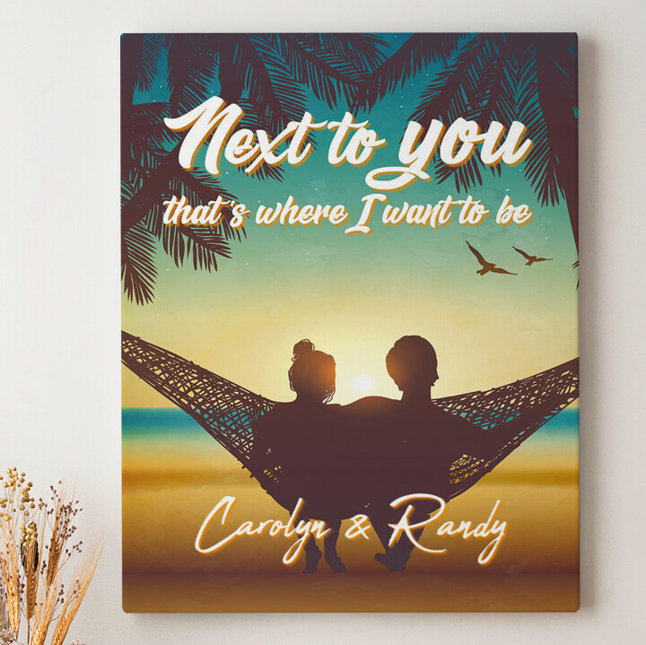 Personalized canvas print Now With You