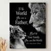 Personalized canvas print Lion Father
