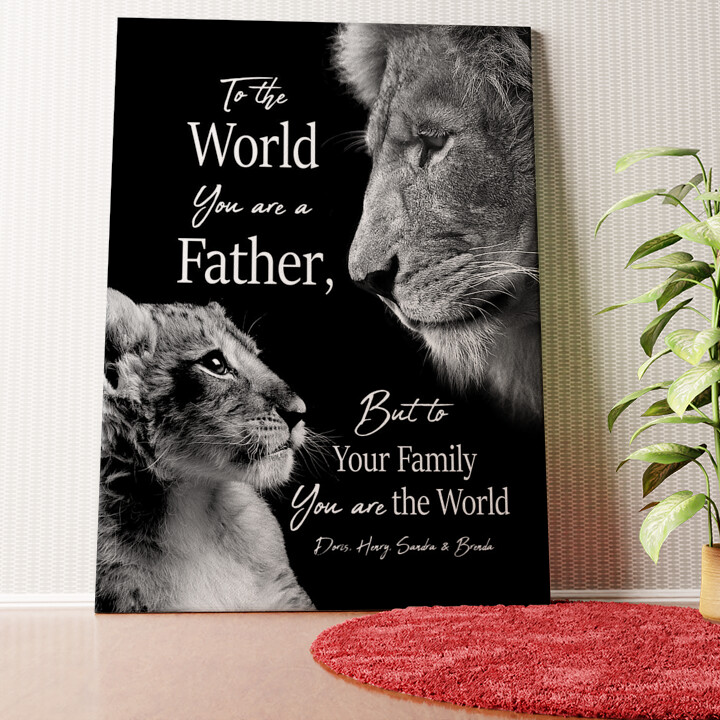 Personalized mural Lion Father